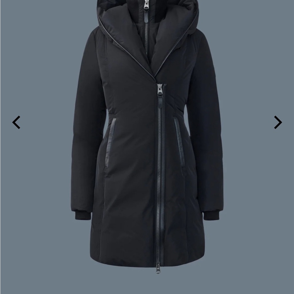 Mackage Black Long Hooded Puffer Coat